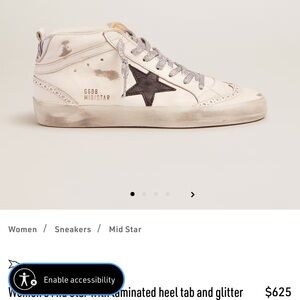 Golden Goose Women's Mid Star Sneakers - White and Black